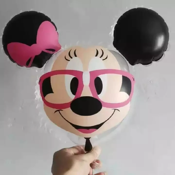 Custom printed pattern lights up Bobo balloon 22, 20, 18 inch bubble Ballon wedding party LED Bobo Balloon Set cartoon