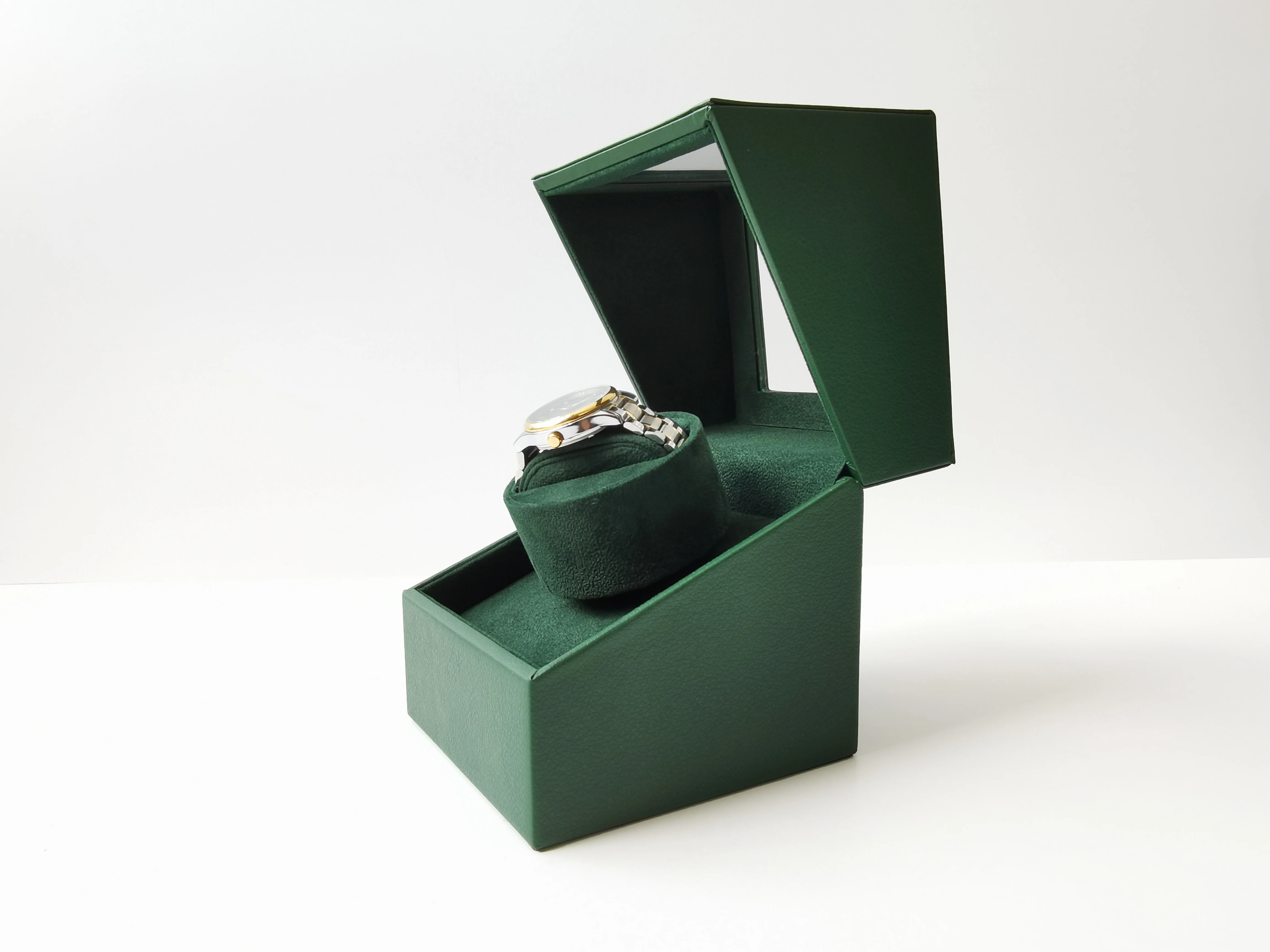 Factory Direct Best Selling Model Custom Luxury Watch Winders Premium Green Single Watch Winder Box