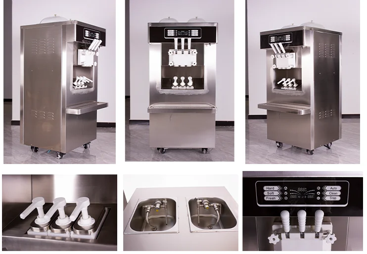 Commercial Soft Ice Cream Maker Machine,Ice-Cream Machine,Making  IceCream Machine with air pump