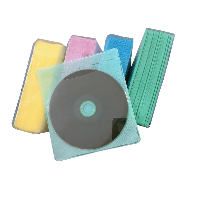 Non-woven PP sleeve with different material gram/thickness and yellow red blue black clear white colors 100pcs in one pack