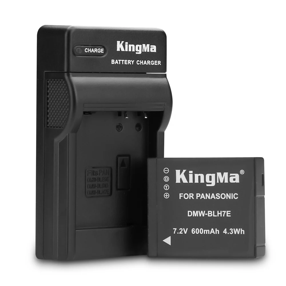Kingma Lithium Camera Battery Replacement DMW-BLH7E Battery With Micro Usb Charger For Panasonic GM5 GF7 GF8 GF9 Camera