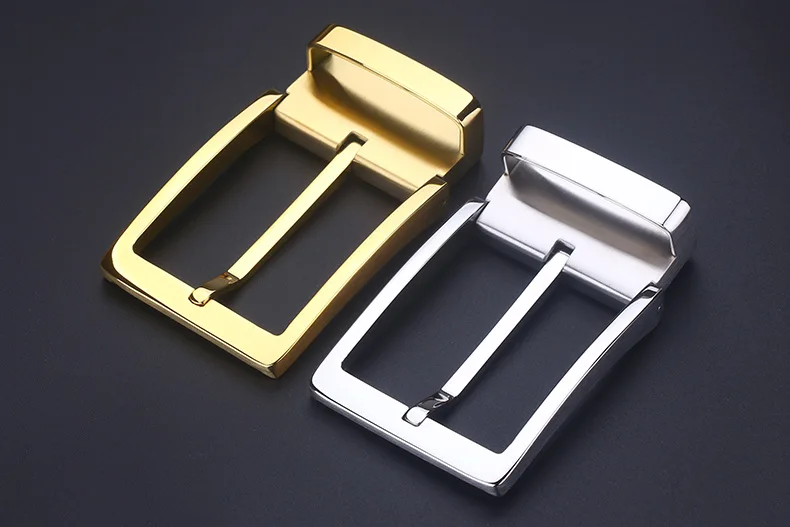 Hot Selling Pvd Plating 35mm/39mm Wide Stainless Steel Pin Buckle Luxury Pin Belt Buckles For Men
