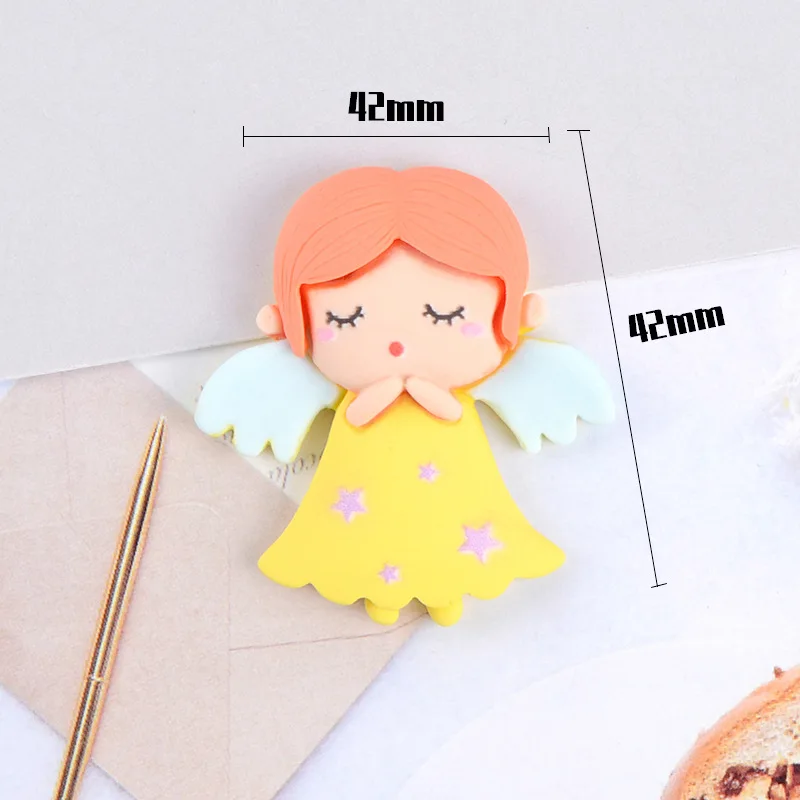 100PCS/BAG Angel Princess Flatback Resin Charms For Slime Mobile Case Keychain DIY Craft Decoration Flat Back Resin