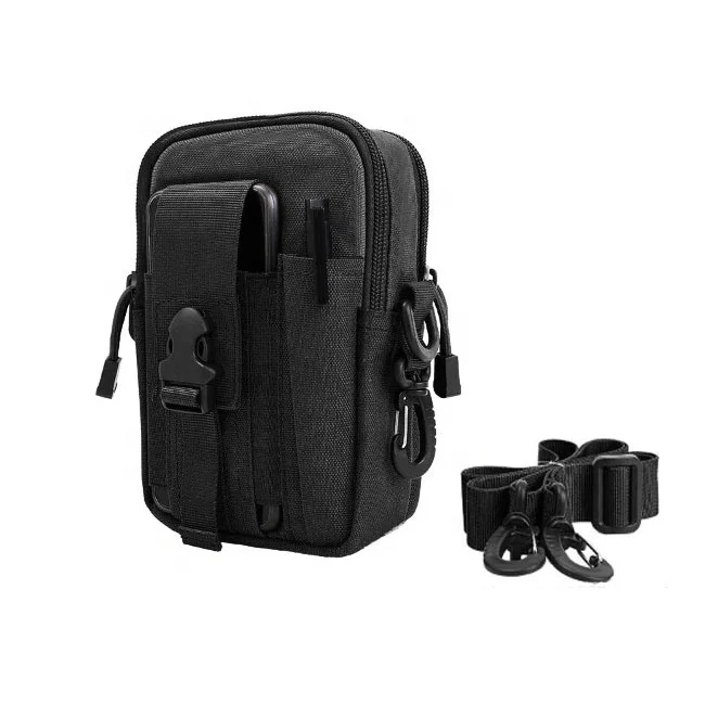 Outdoor Purse Phone Carrying Case EDC Molle Belt Waist Pouch Shoulder Sling Strap Bag Tactical Waist Leg Bag