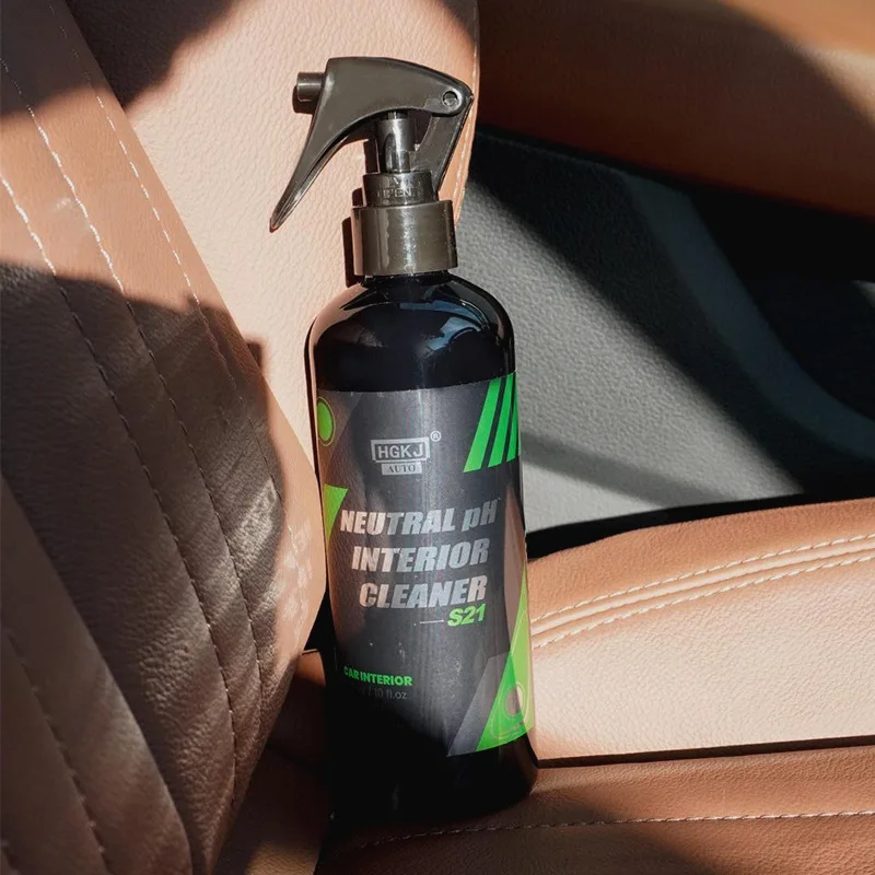 HGKJ S21 Neutral Ph Car Interior Cleaner Plastic Parts Refreshing Liquid Auto Leather Repair Dry Cleaner Spray Foaming Agent