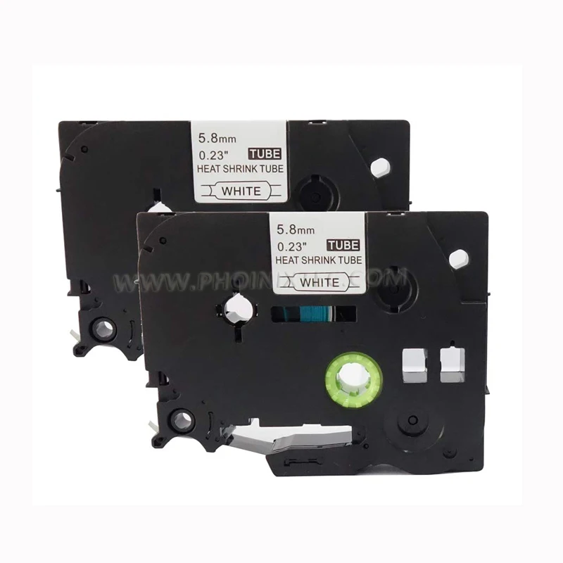 
Compatible Heat Shrink Tube Label Tape, Replacement for Brother HSe211 HSe-211 HS-211 HS211 Black On White 6mm x 1.5m 