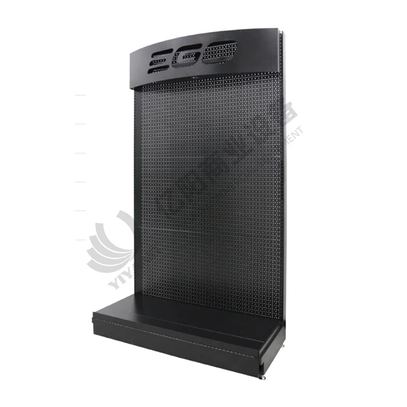 Y-Z1EGO Perforated backpanel shelf Promote Showcase Metal Frame Metal Floor Display Tyre Stand Wholesale Shelves Manufacturers