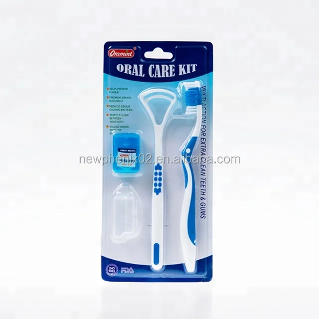 OEM teeth cleaning product Private Label Oral hygiene care Cheap Oral care kit with toothbrush dental floss