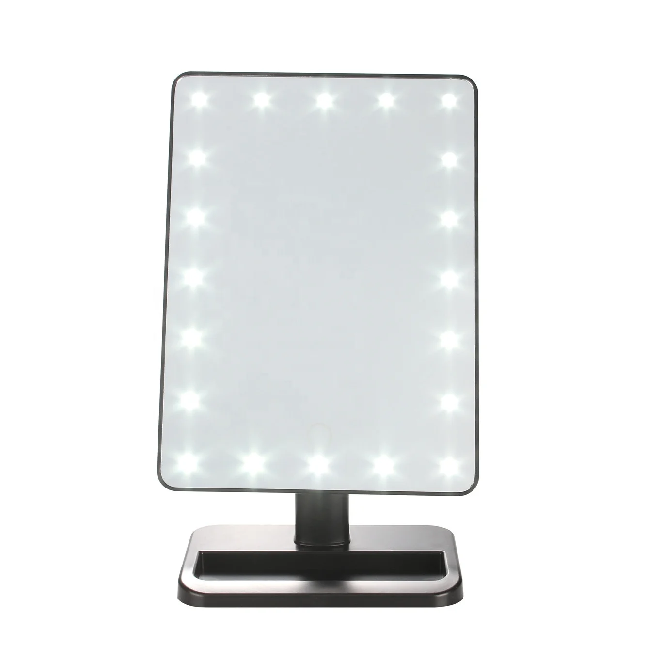 LED Makeup Mirror with Lights Hollywood Adjustable Stand Cosmetic Mirror Touch Screen with Wireless Speaker