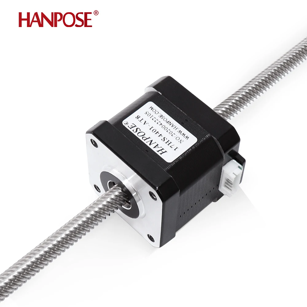 HANPOSE nema17 Through screw motor 40N.cm 1.5A 42HA40-T8*8  200mm  for CNC 3d printing lead screw 12v stepper motor nema17