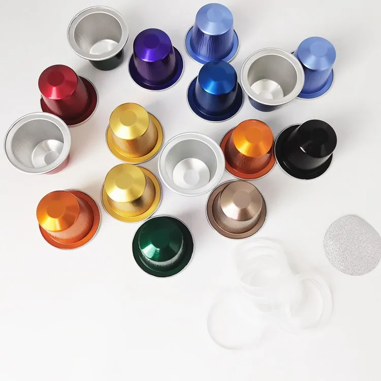 High quality K-cup aluminum foil lids coffee capsule nespresso compatible pods with printed aluminum foil heat seal lids