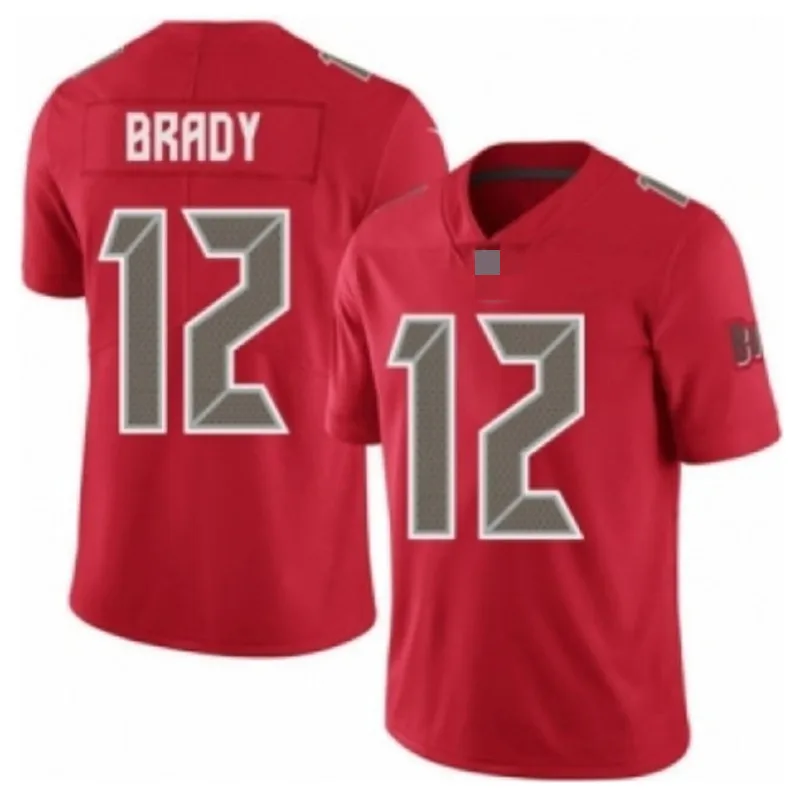 Изготовленные на заказ американские футболки Buccaneers #12 Tom Brady сублимационные NF