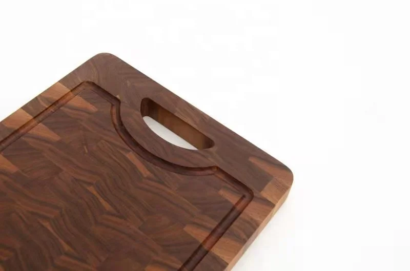 Modern Style Practical Feacture End Grain Cutting Board Walnut For Kitchen Solid Wood Cutting Board