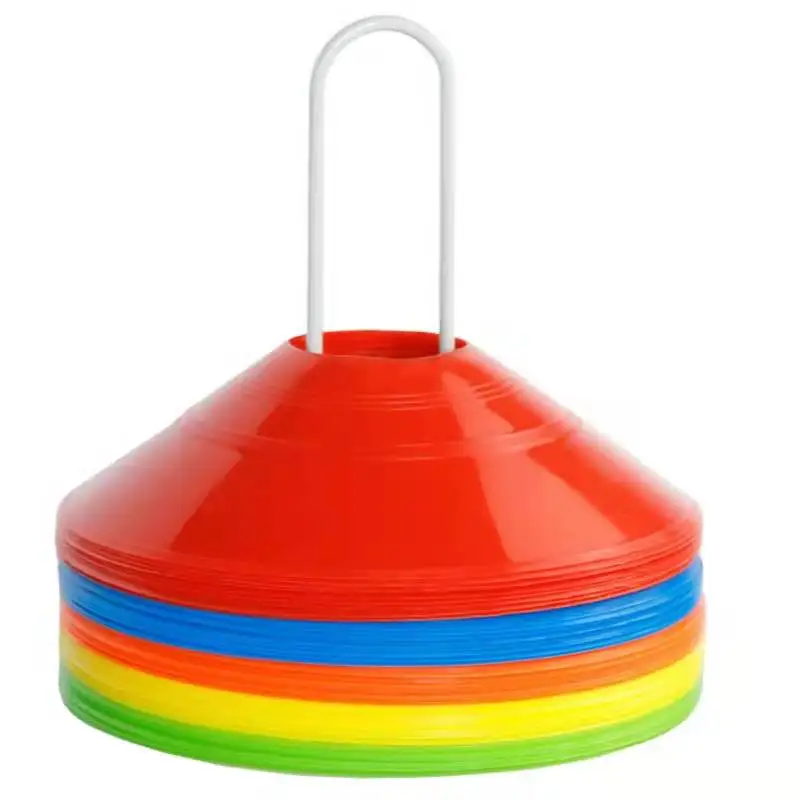 SP Wholesale Disc Cones Soccer Cones for Training Kids Set of 50 Disc Agility Cones with Carry Bag and Holder