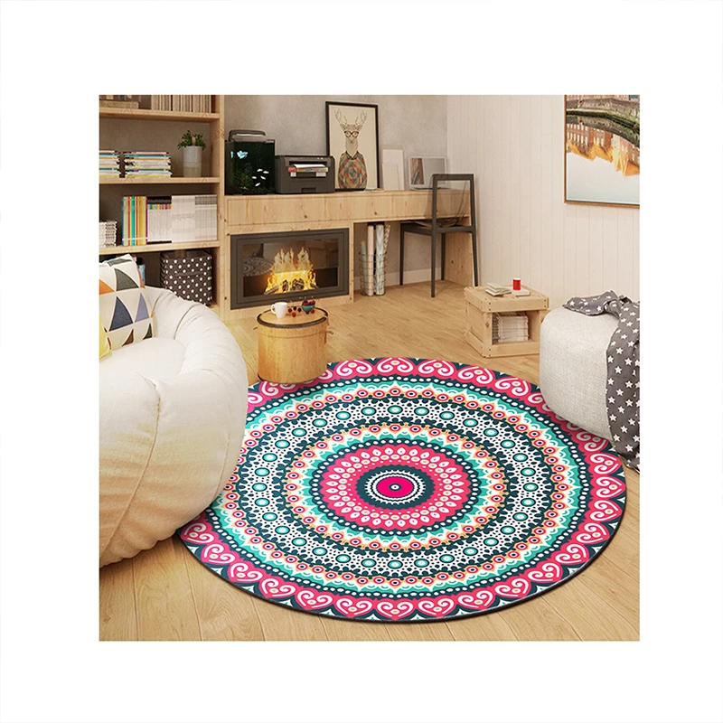 Wholesale Thick Tie-Dyed Silk Wool Carpet Long Pile Rug Coffee Table Bedside Hanging Basket Rattan Chair Cushion Area Rugs Sets