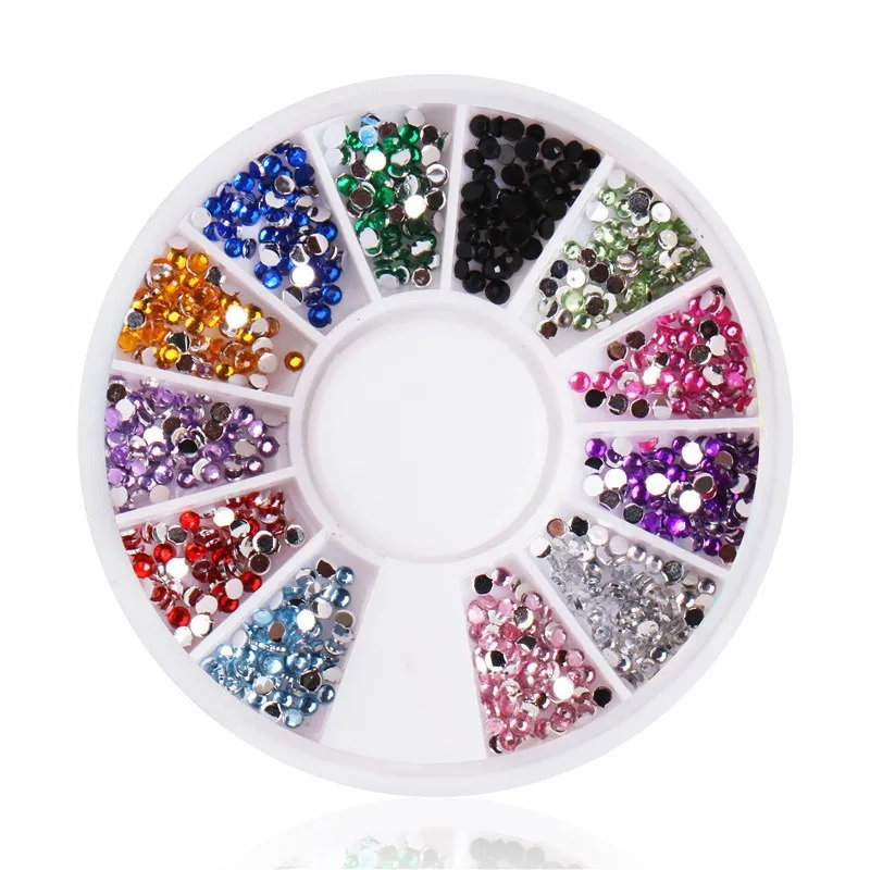 Nail Flat Bottom Drill Nail Disc Jewelry Colorful Nail Decoration