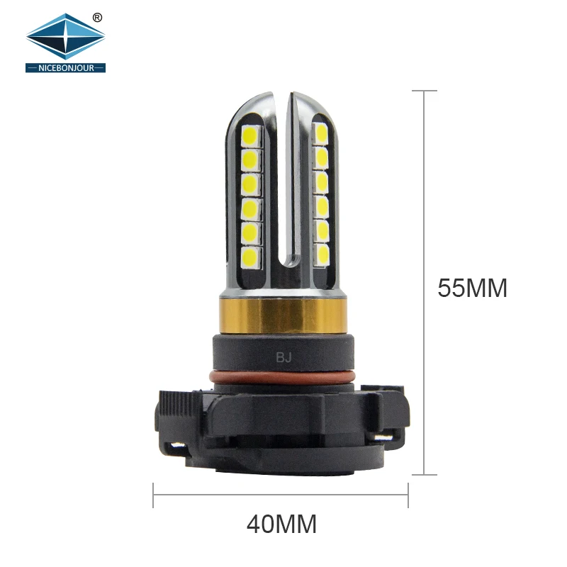 High Brightness Led Car Light H27 H4 H7 H8 H11 9005 HB3 9006 HB4 H16 Fog Light Bulb For 3030 24SMD