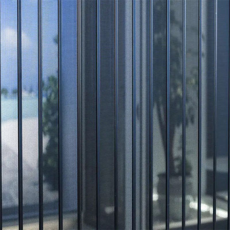 Aluminum slide door aluminum sheet mesh folding security door aluminum profile sliding doors