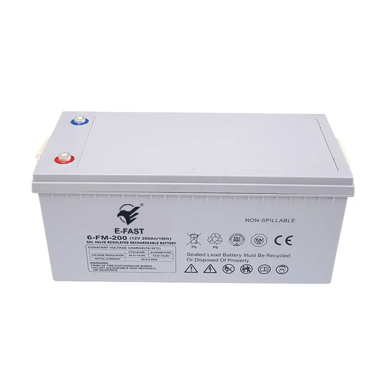 E-FAST ET200-12 Solar 12v 200ah Lead Acid Batteries 12V 100Ah 150Ah 200Ah 250Ah Gel Deep Cycle Panel Battery in China