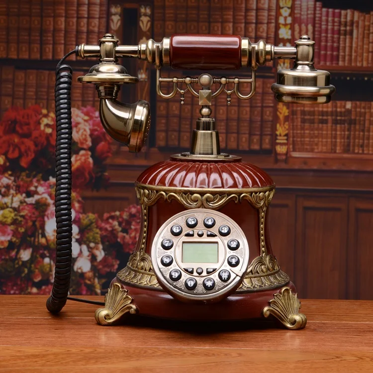 Antique telephone in corded telephone