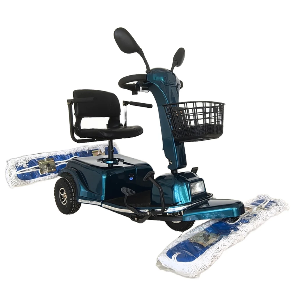 Electric Dust Carts Cleaning Mopping Car Electric Dust Trolley Cleaning Machine Pushing Driving Mop Multifunctional Floor Mop