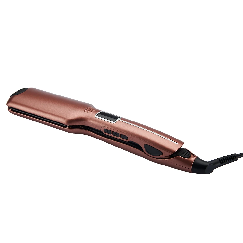 amazon hot sale Private Label  2 in 1 straightening iron 2 inch wide professional flat irons infrared hair straightener