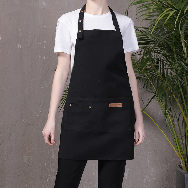 
Top quality waterproof canvas apron heavy duty chef jean apron for kitchen 