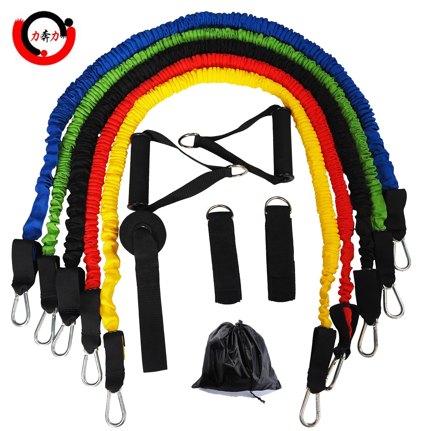 Safety Sleeve Covered Resistance Bands with Metal