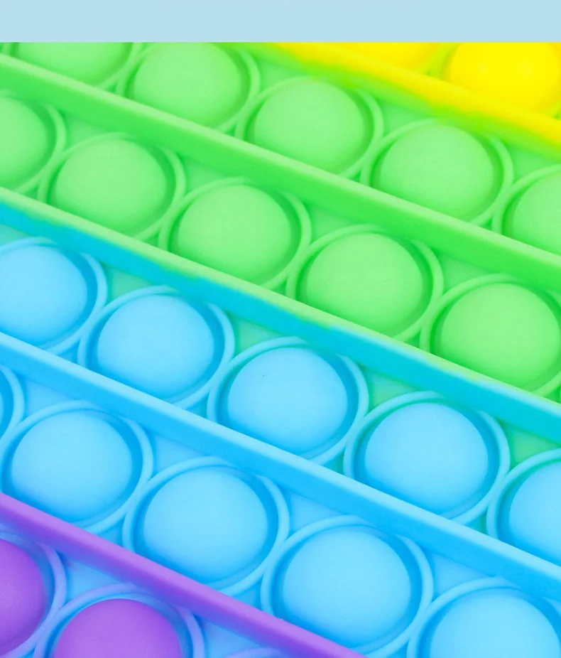 New design CPB19 rainbow colorful Autism Game Bubble Sensory  Stress Relief For Kids Push Bubble Sensory Fidget Toys