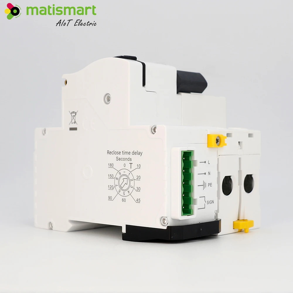 Trips 3 time delay 10s,60s,300 intelligent smart circuit breaker with RCCB