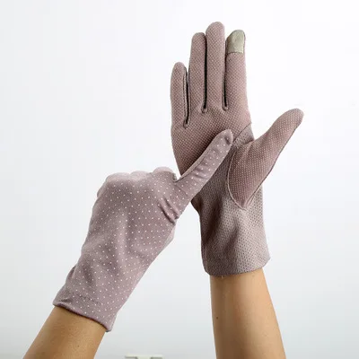 Оптовая продажа, перчатки для вождения, солнцезащитные женские перчатки для сенсорного экрана