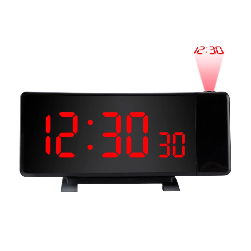 Backlit And Block Logo Temperature Mini Small Table Desk Clocks Humidity Lcd Alarm Clock