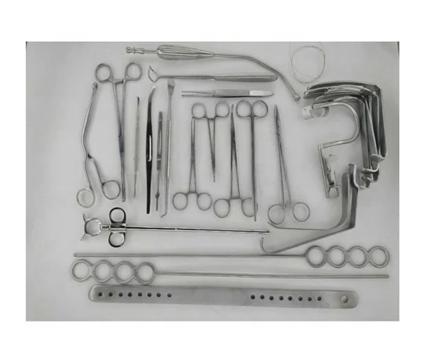 Ручной Набор для аденоидэктомии с хирургическими инструментами из нержавеющей стали включает в себя втягивающий игольной держатель из древесного материала