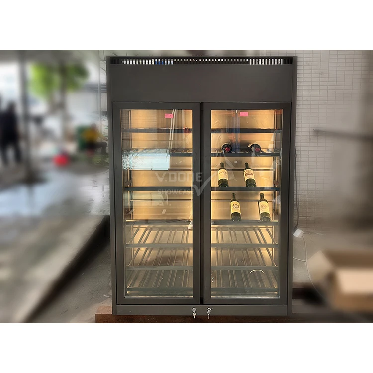 Modern living room wall cabinets household stainless steel glass wine cellar cabinet commercial display wine cellar