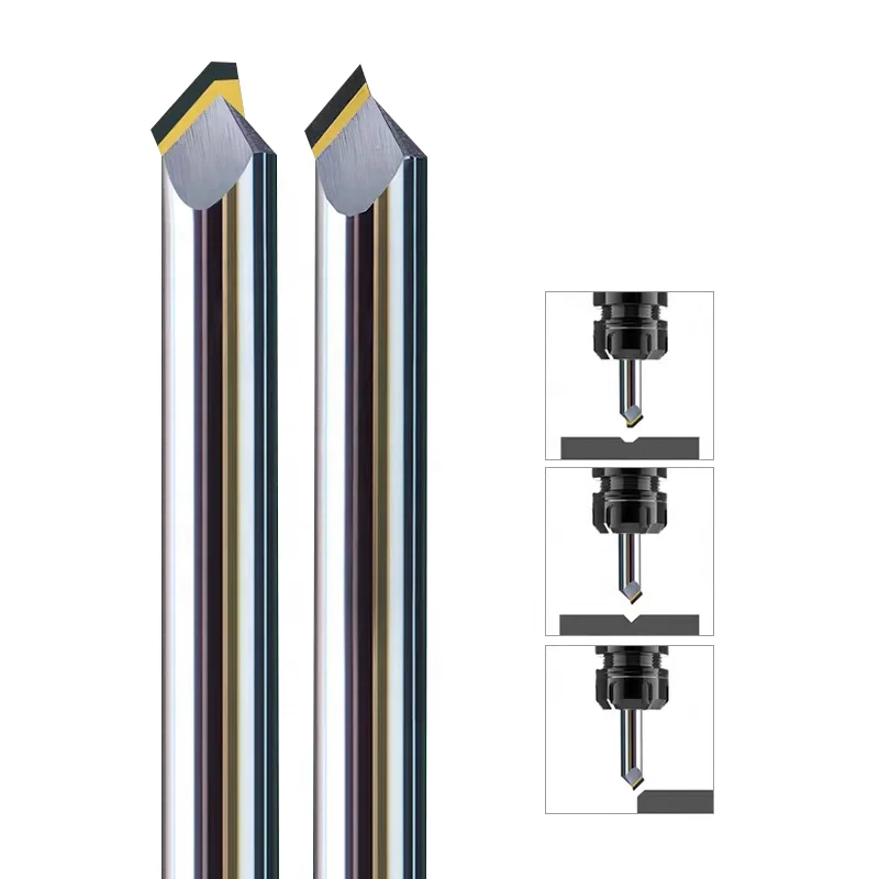JC Factory Side and Flat lining MCD /CVD Diamond tools for cnc machine jewelry making end mill CNC tool Router bits for Acrylic