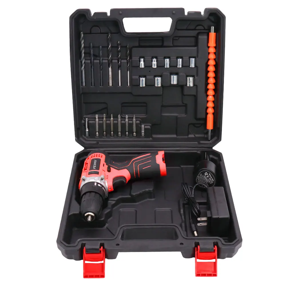 12V Rechargeable Lithium Battery Power Screw drivers Cordless Drill Home Multifunctional Impact Drill Electric Screwdriver Set