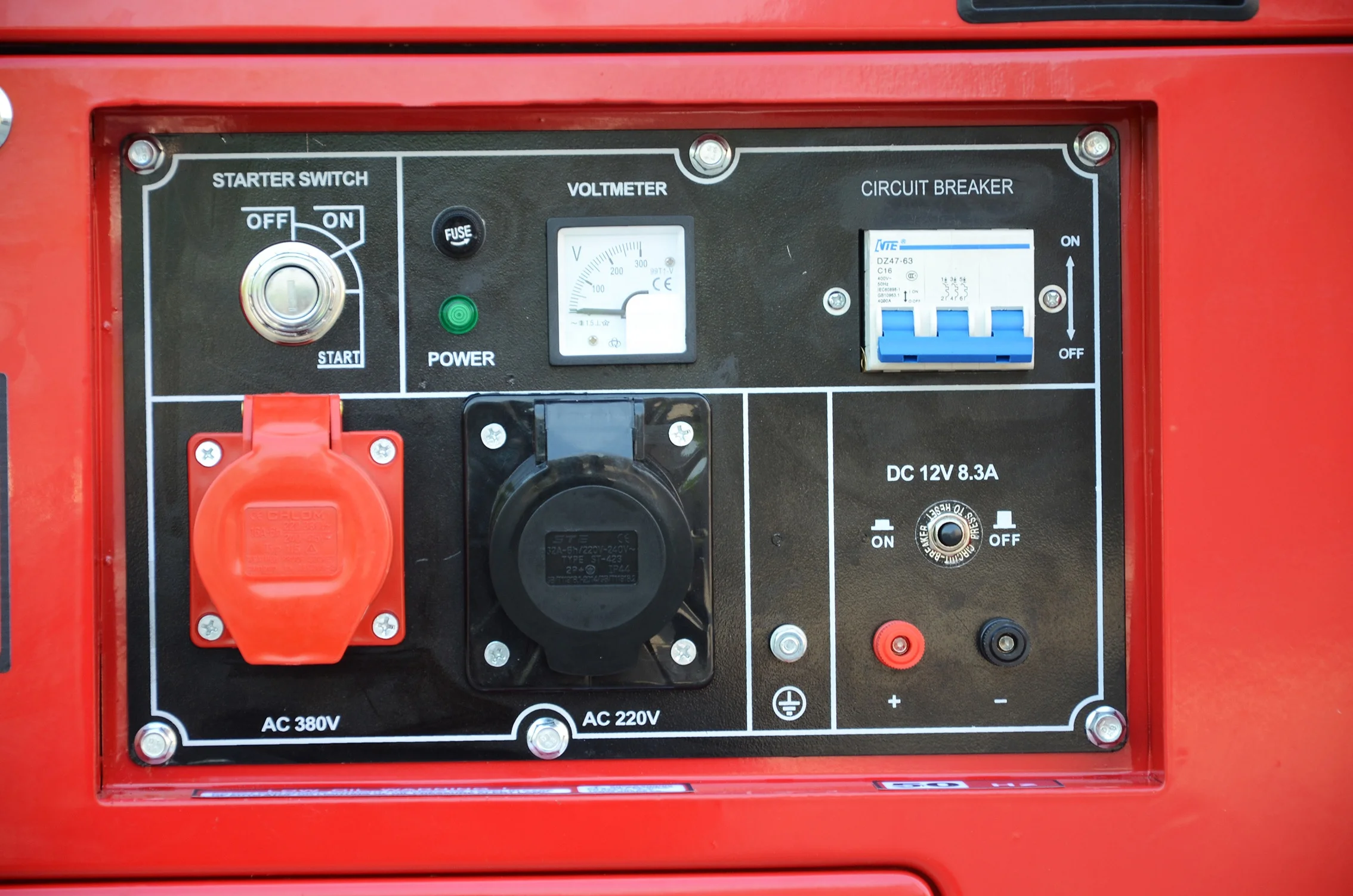  Двухтопливный Супер Бесшумный gasoliine генератор SL8000W-SE420CC красного цвета 6