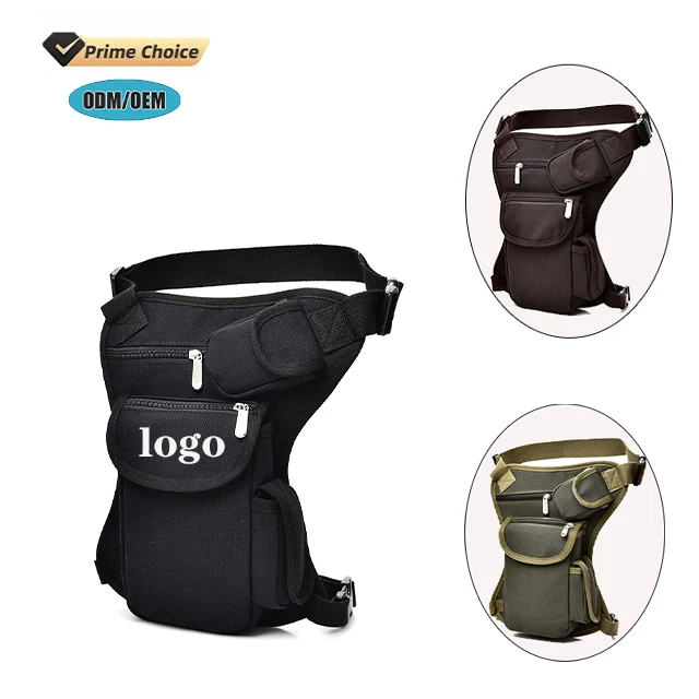 BSCI custom leg bag harness thigh conceal carry tactical canvas camo gun fanny pack gun drop leg bags for men thigh bag