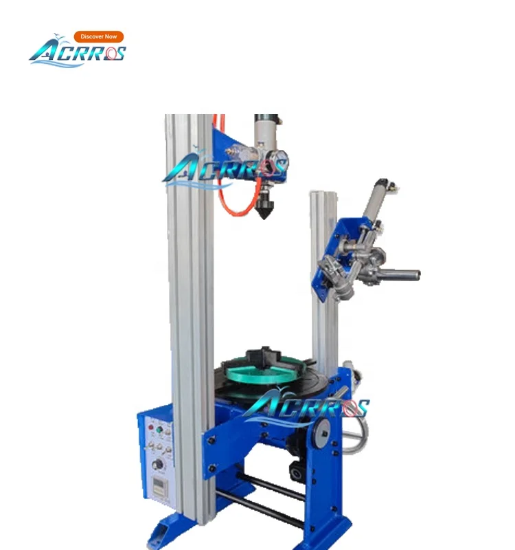 Small Welding Positioner 15KG 30kg 200mm Chuck and Pneumatic Headtail-Stock rotation table