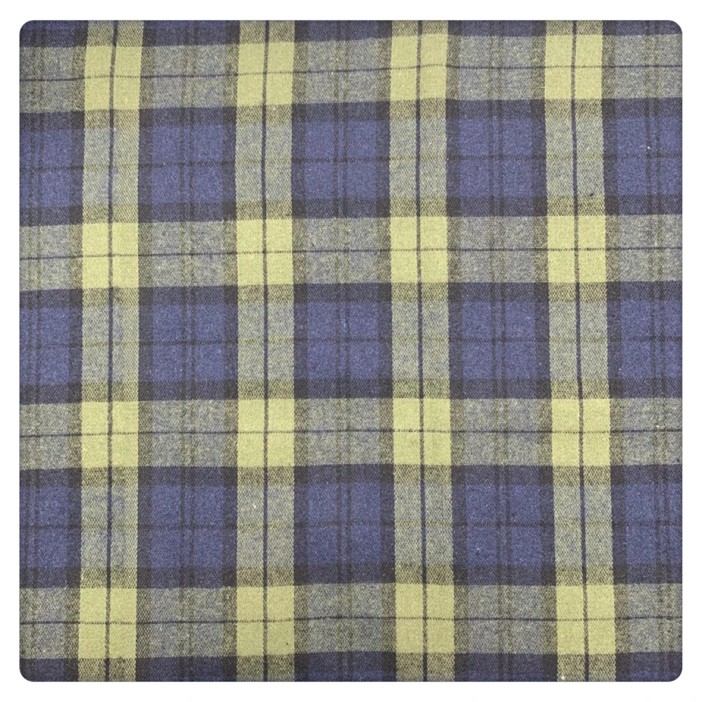 21s cvc yarn dyed plaid check 180gsm 100% cotton yarn dyed custom flannels  Twill Woven Flannel Fabric for Coat