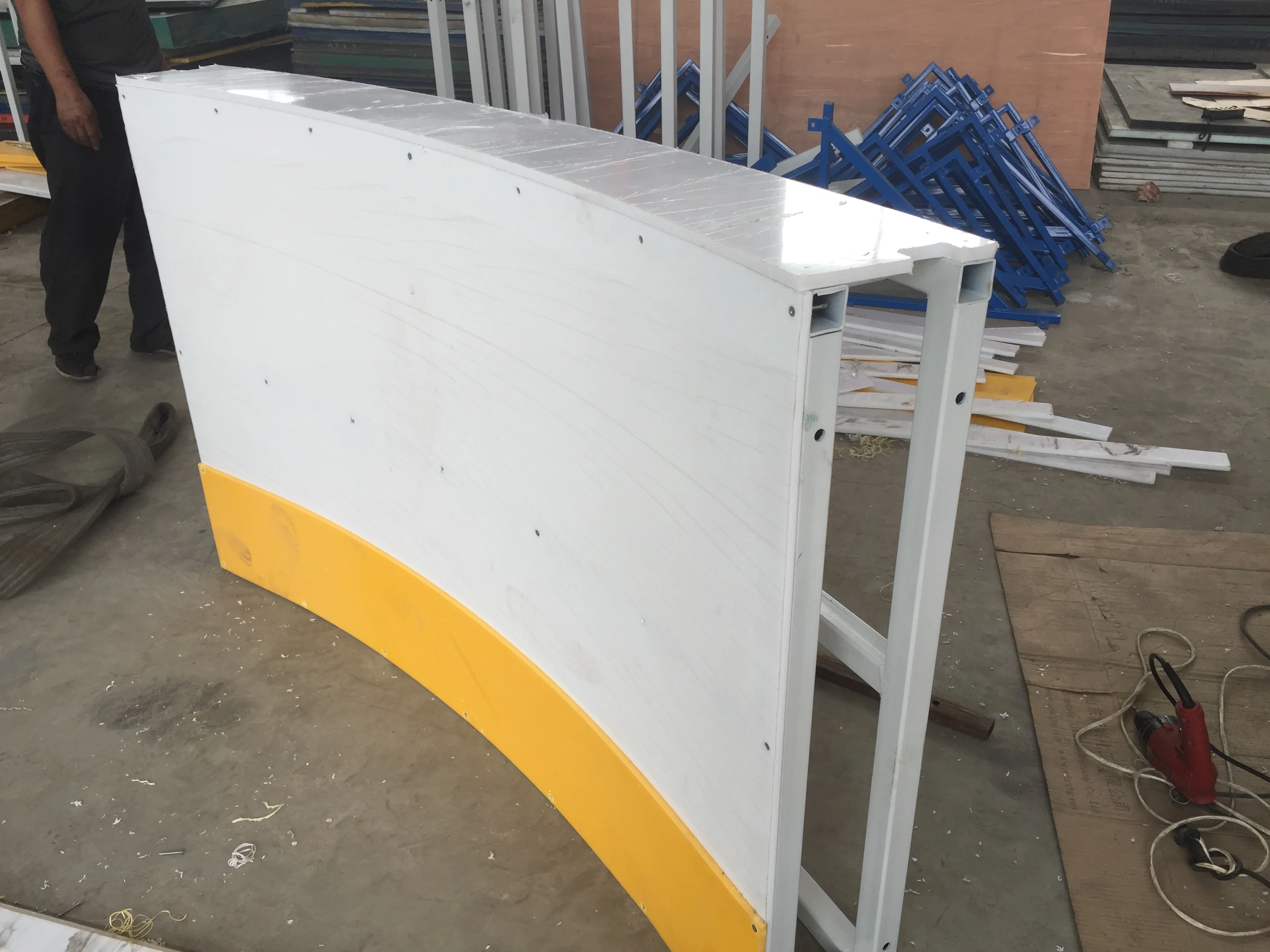 Hockey Rink Wall, Aluminium Frame Dasher Board System Ice Rink Fence SYNTHETIC Ice SKATE arena
