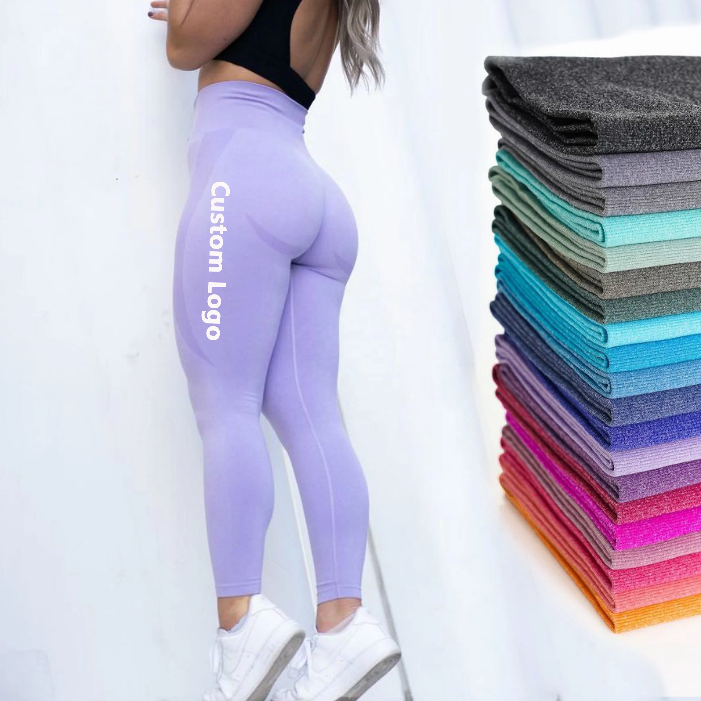 Wholesale Yoga Tights Fitness High Waisted Seamless Yoga Leggings Women and Scrunch Butt Leggings