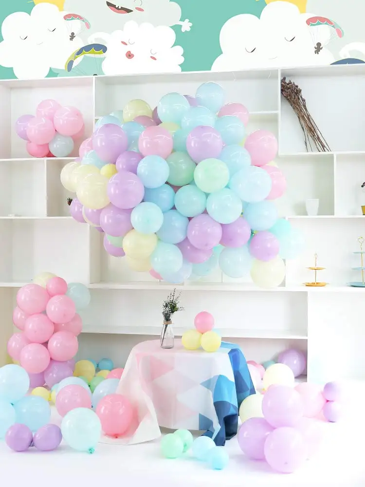 Pastel Party Balloons 100pcs 10 inch Assorted Color Latex Balloons Birthday Baby Shower Balloons