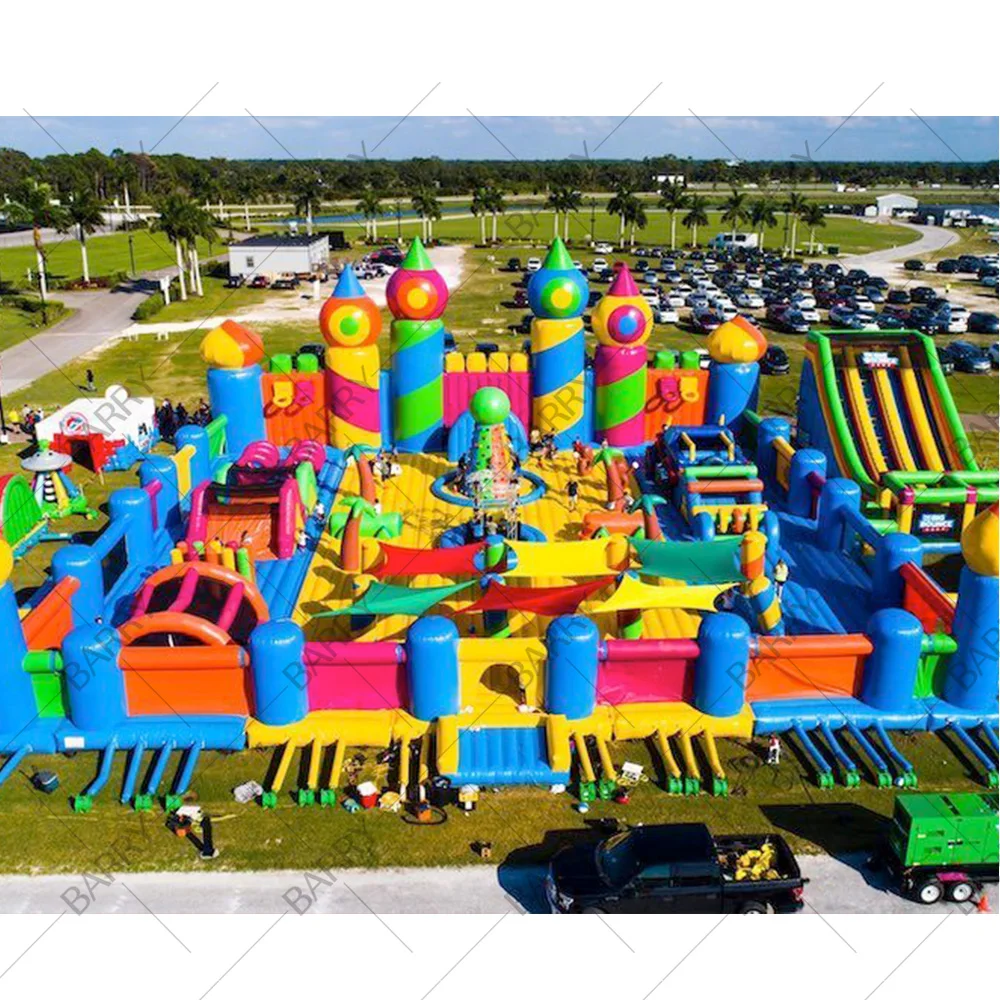 Kids N Adults Indoor Inflatable Theme Park with Obstacle Courses and Sport Game Inside from China Barry Inflatables