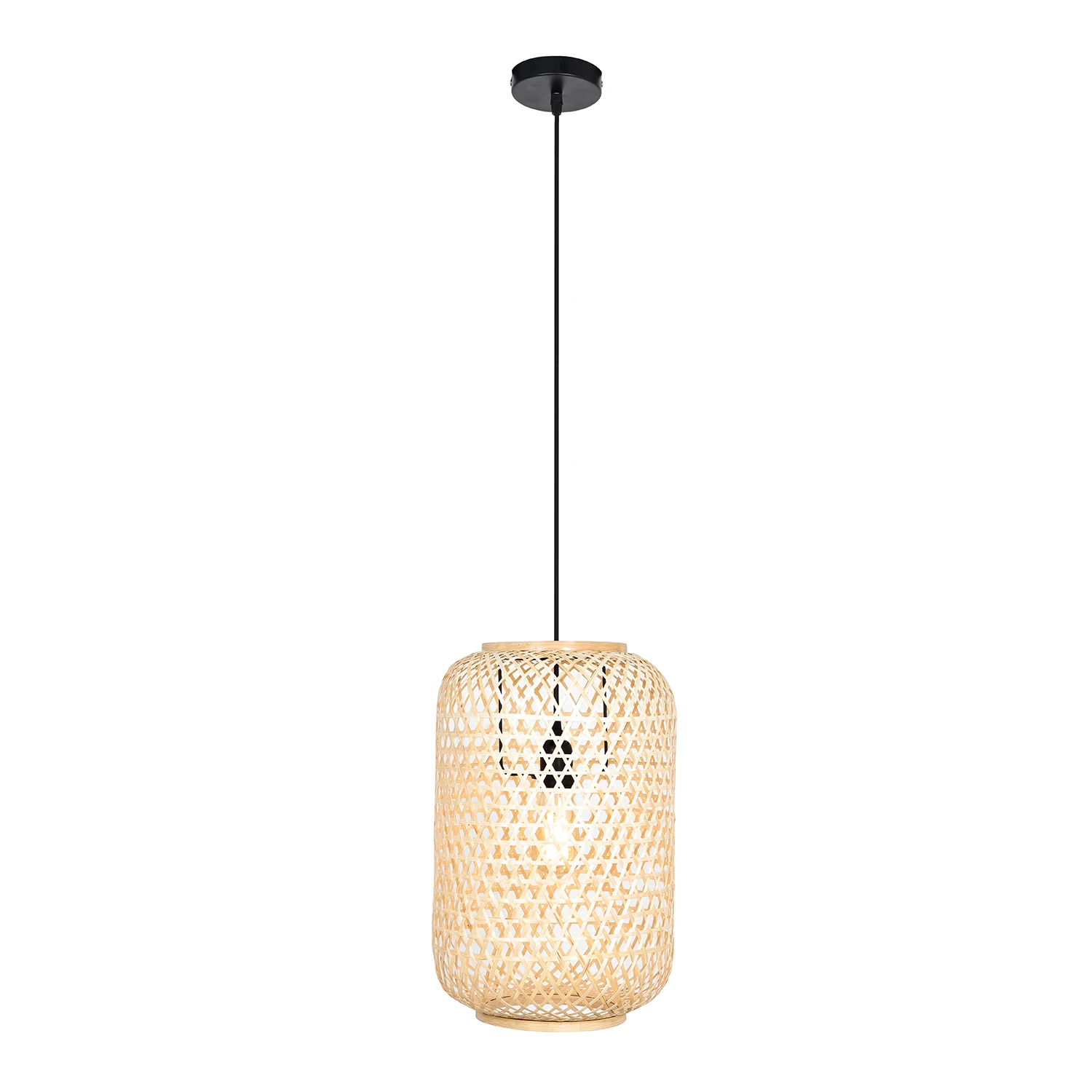 Handmade Wicker Vintage indoor decoration hanging Lamps Rattan Pendant Light Bamboo Weaving Lamp Pendant Lighting