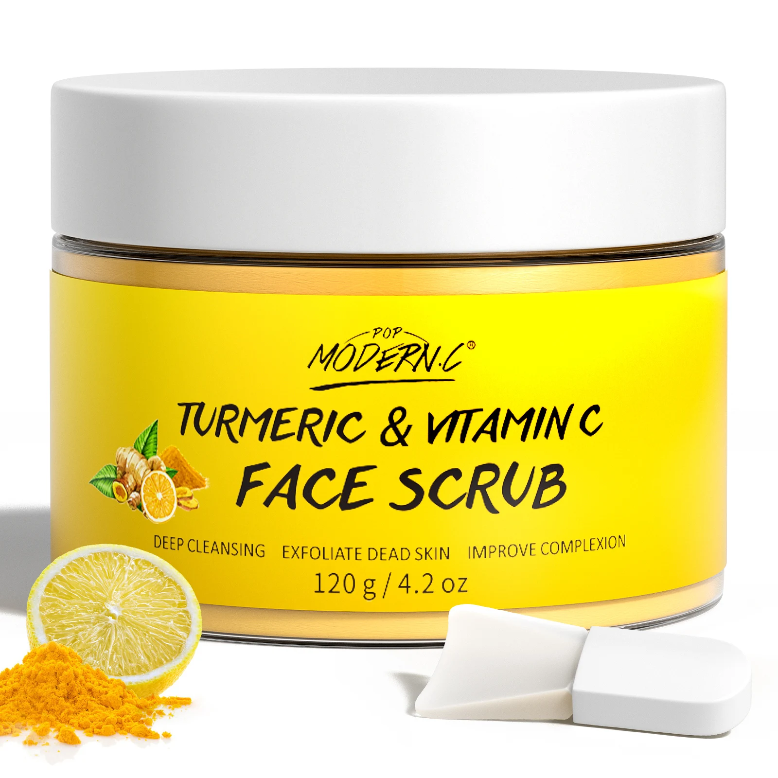 Wholesale Skin Care Organic Sugar Scrub Customize Whitening Exfoliating Vitamin C and Turmeric Sugar Face Scrub Private Label