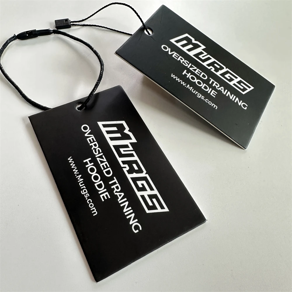 Eco Friendly Custom Hang Tag For Clothing Brand Logo Garment Cardboard Swing Hangtags Label