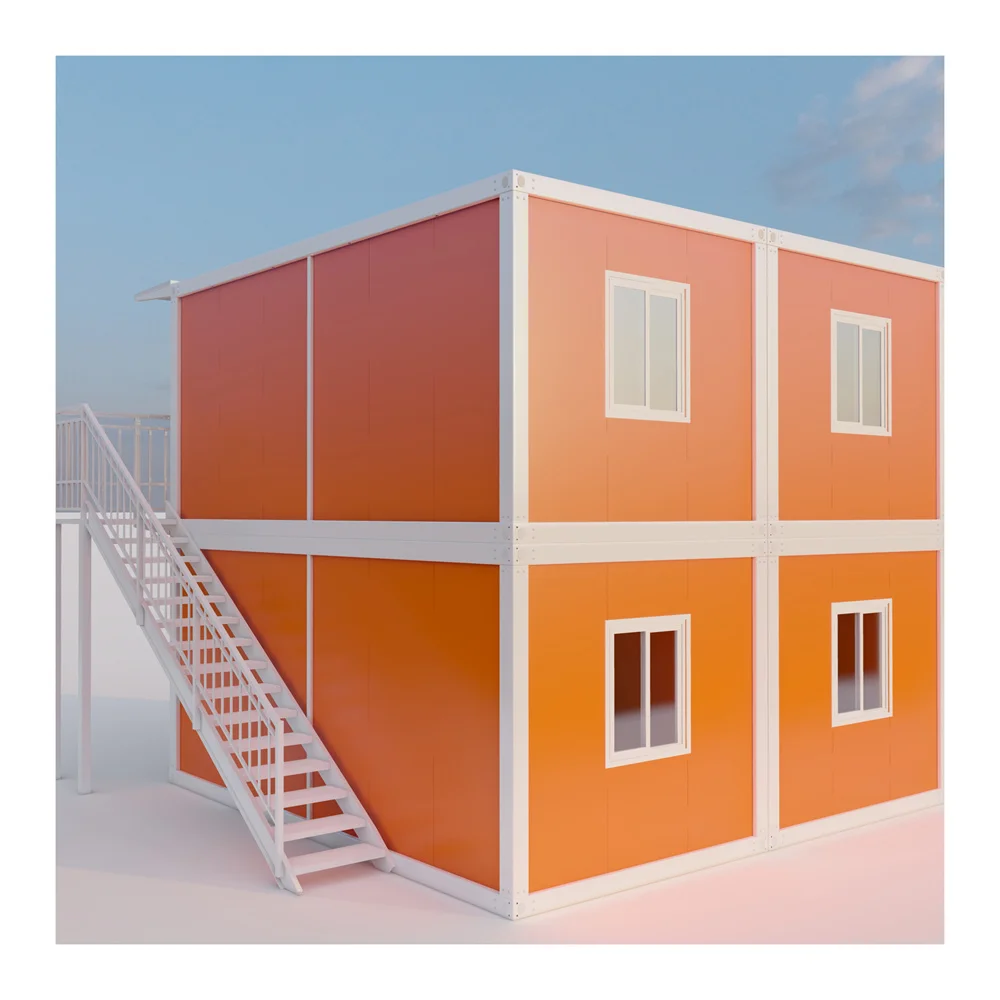 Hot Selling 2 Stories Luxury Fabricated Living Homes Prefabricated Container Prefab Guest House With Bathroom and Kitchen