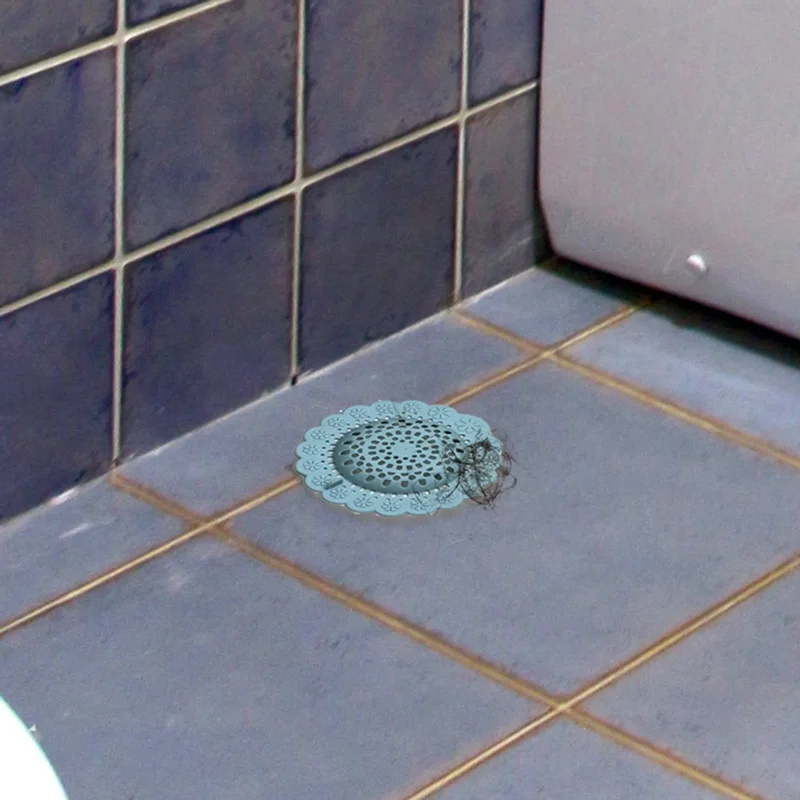 Silicone Mesh Kitchen Drains Sink Strainers Filter Sewer Hair Colanders Bathroom Clean Tool Floor Sieve Drain Filter Mat Gadgets