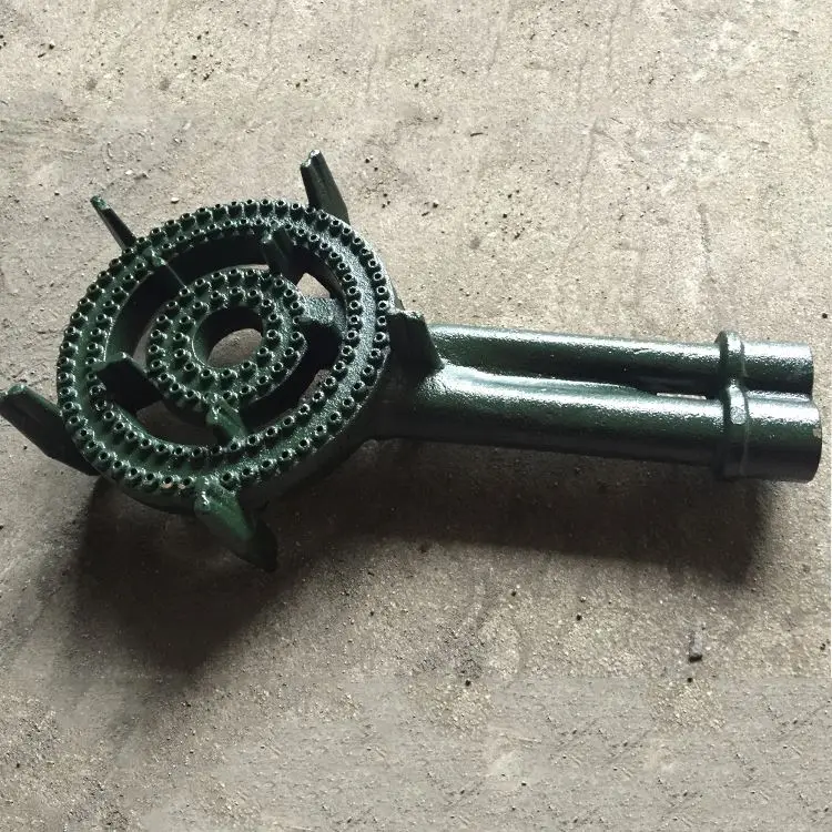 Commercial Custom Enameled Delicate Appearance High Pressure Cast Iron 2 Burner Gas Stove Ring Burners